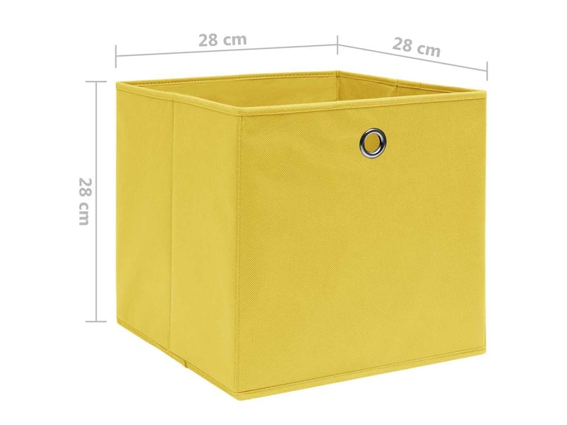  Boîtes de rangement 10 pcs tissu intissé 28x28x28 cm jaune  - Conforama E