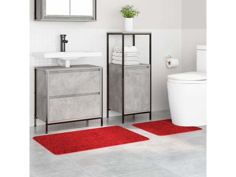 Ensemble de tapis de bain antidérapants 2 pc rouge 50 x 50 cm cf64747 - Conforama C