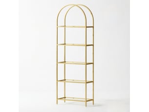 Bibliotheque coloris doré 5 étagère(s) HOMVRA - 60 cm x 175 cm