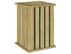 Jardinière - caisses de plantation marron 33 x 33 x 45 cm pinède imprégnée