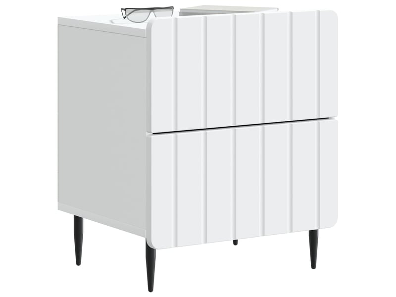  Table de chevet - cabinet de chevet - table de nuit 2 pièces blanc 43 x 34,5 x 49,5 cm  - Conforama B