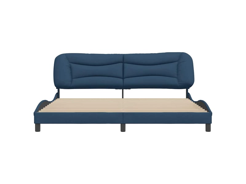 Lit double- lit adulte - cadre de lit sans matelas hvar bleu 200x200 cm tissu - Conforama C