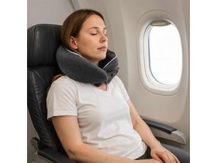 Coussin de voyage pour le cou gris foncé cf56380