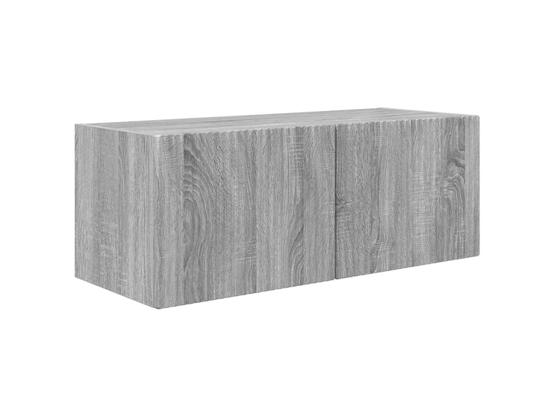  Ensemble meuble tv - banc tv - meuble de rangement 2 pcs gris sonoma bois d'ingénierie  - Conforama E