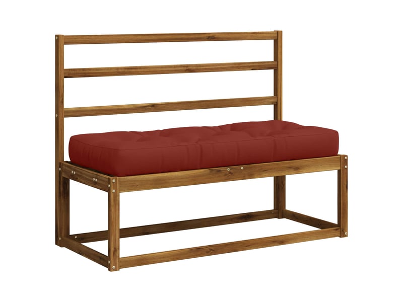 Coussin de siège en palette, coussin d'assise vianen 100 % polyester rouge cf55893 - Conforama A