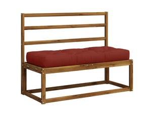 Coussin de siège en palette, coussin d'assise vianen 100 % polyester rouge cf55893