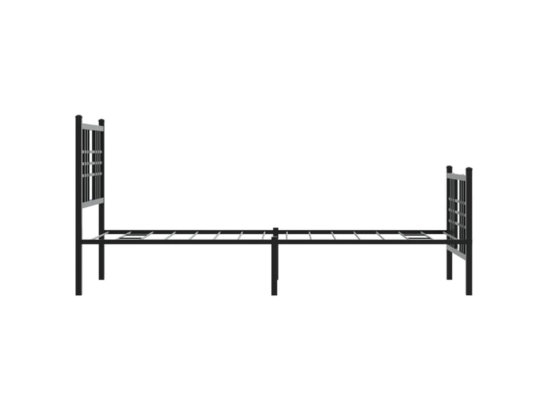  Lit simple- lit adulte -  cadre de lit métal sans matelas avec pied de lit noir 80x200 cm  - Conforama D