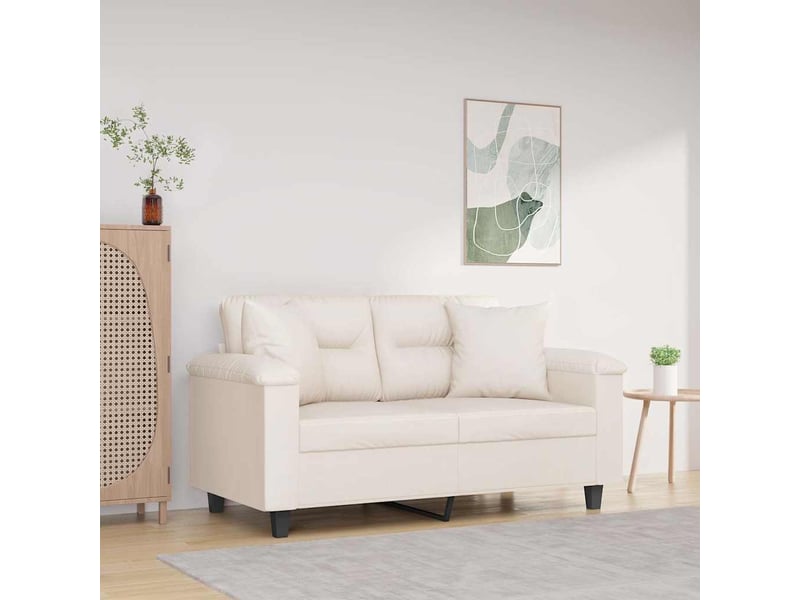  Lot de 2 coussins décoratifs beige 40x40 cm tissu microfibre cf60856  - Conforama B