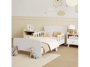 Lit simple 70x140 cm coloris blanc