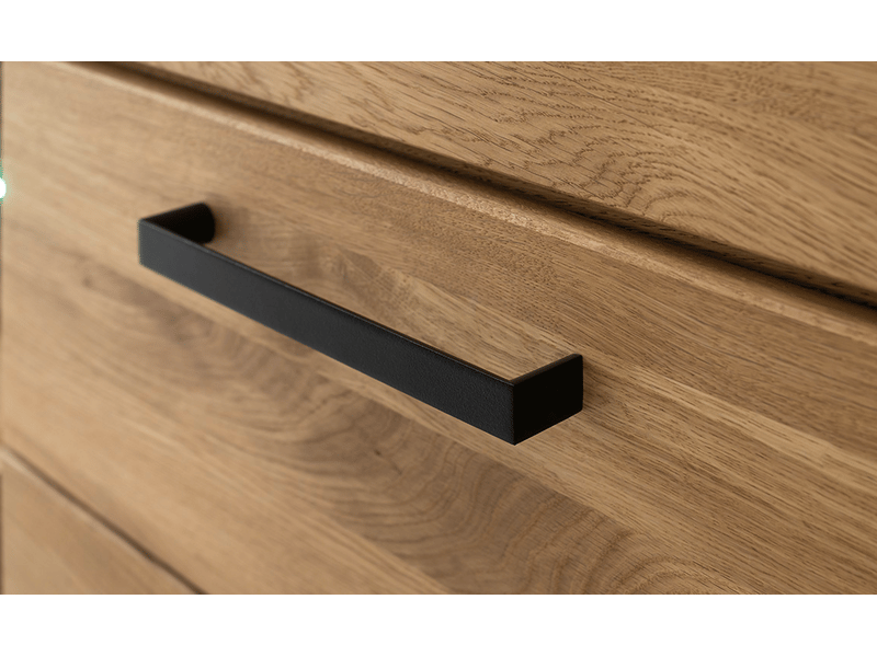 Buffet vitrine 3 portes 3 tiroirs et 2 portes vitrés, coloris chêne naturel - longueur 172 × profondeur 45 × hauteur 140 cm - Conforama D