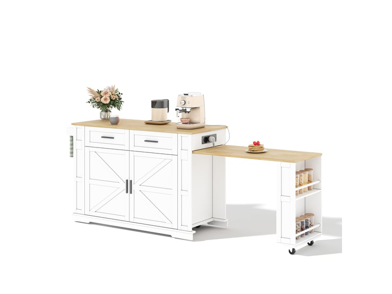 blanc et bois naturel