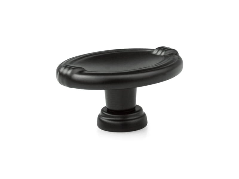  Bouton de meuble ovale à surface noire mate gm-220 p2  - Conforama B