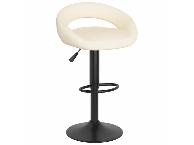 Lot de 2 tabouret de bar, chaise de bar crème velours shl9289  - Conforama C
