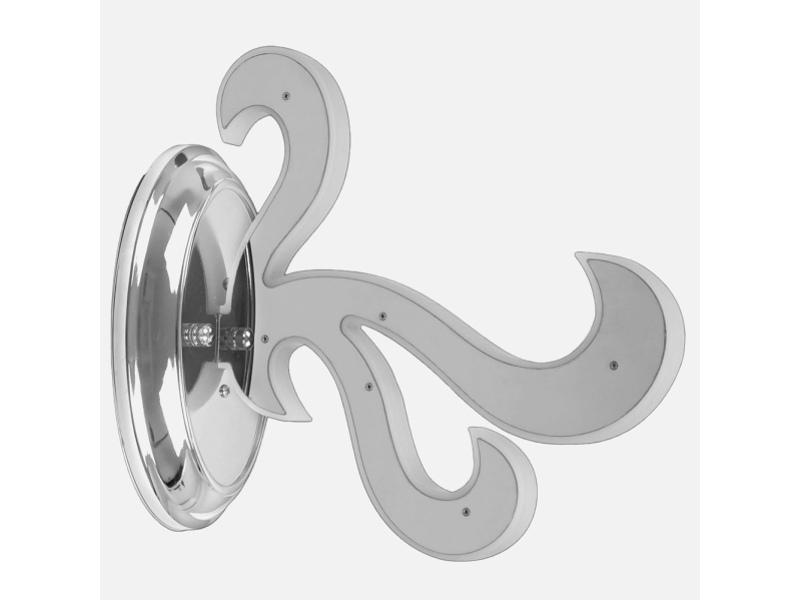  Applique murale fabrilamp fuego chrome led intégrée 9 w 630 lm 4000 k 23x12x26.5 cm 081061020 - Conforama C