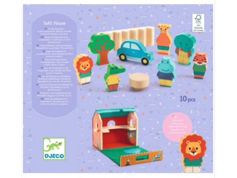  Maison nomade pm animaux de la jungle - djeco DJ06448 - Conforama D