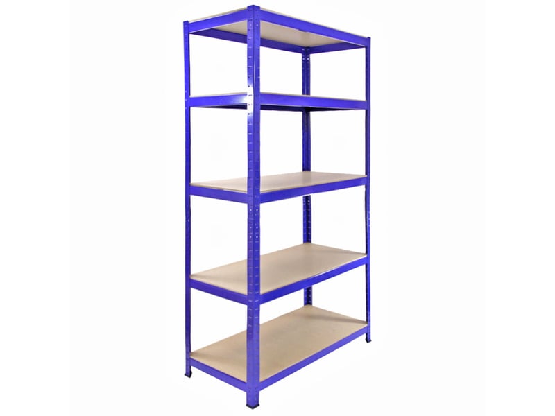  Monster racking - 5 rayonnages t-rax en acier sans boulons bleus 90cm x 45cm x 180cm 7008(5)#7100 - Conforama D
