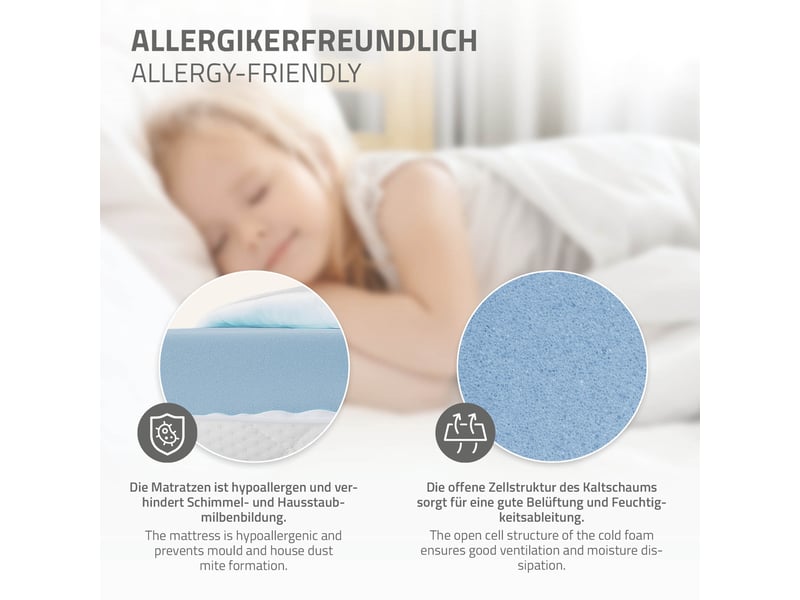  Ml-design lit cabane enfant avec matelas et sommier en bois de pin massif 90x200 cm, naturel, forme de maison avec toit et fenêtre, cadre montessori robuste pour filles et garçons, charge max. 100 kg ECD Germany GmbH - Conforama E