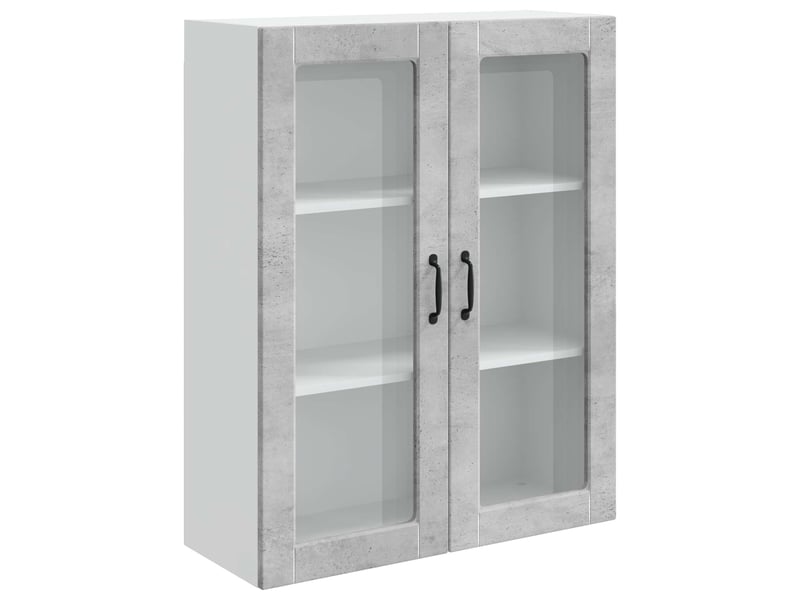 Meuble mural de cuisine | armoire de cuisine gris béton 80x31x100cm shl4974 - Conforama A