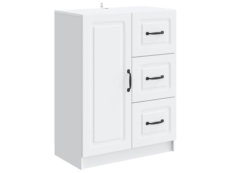 Buffet - bahut - meuble de rangement blanc 66 x 34,5 x 87 cm bois d'ingénierie - Conforama A