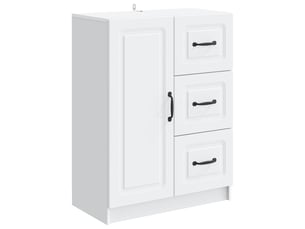 Buffet - bahut - meuble de rangement blanc 66 x 34,5 x 87 cm bois d'ingénierie