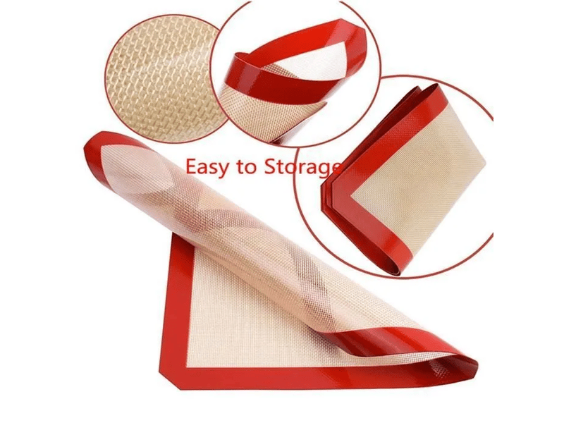  Lot de 2 tapis de cuisson en silicone 40x30cm – toile de cuisson saine et réutilisable  - Conforama D