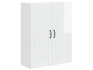 Meuble mural de cuisine, armoire de cuisine blanc brillant 80x31x100cm