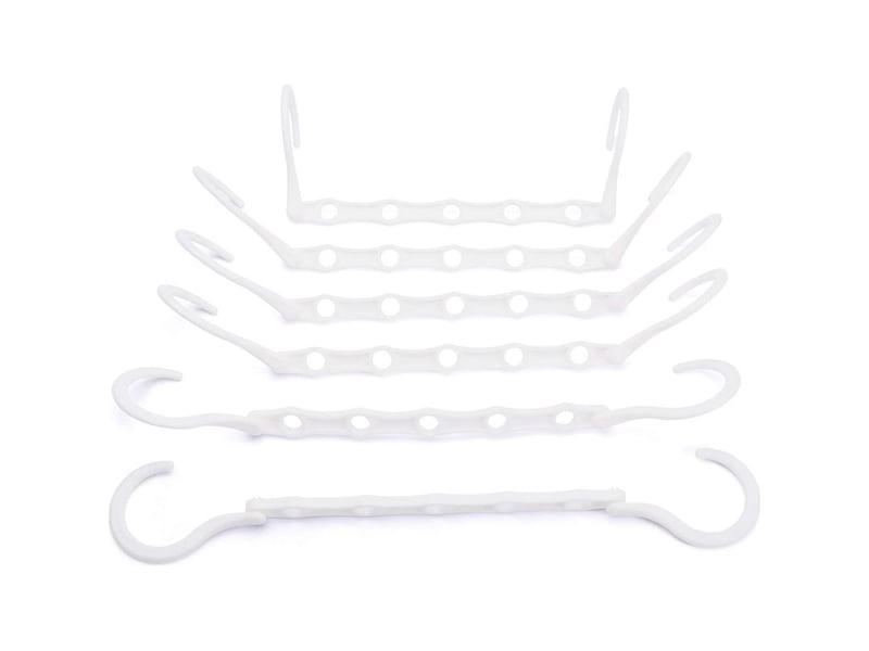 Lot de 10 cintres magiques organisateur de cintre garde-robe rangement pour vêtements gain de place dans les placard blanc 38cm long  - Conforama C