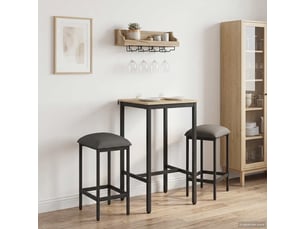 Lot de 2 tabouret de bar, chaise de bar gris clair 40x32x64 cm shl63896