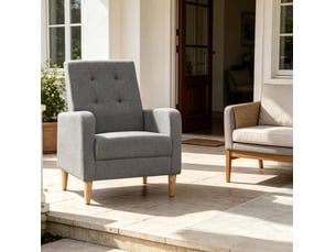 Fauteuil fixe <strong>HAUSS SPOLE</strong> <strong></strong> Tissu gris vendu A l'unité
