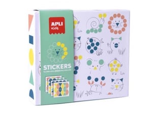 Boite gommettes geometriques animaux
