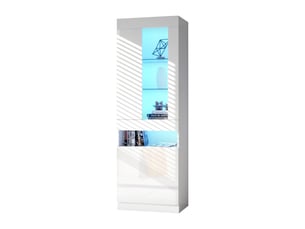 Vitrine coloris blanc 2 étagère(s) <strong></strong> <strong>Fay Lum</strong> - 50 cmx180 cm
