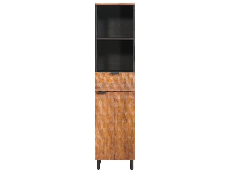 Armoire de salle de bain, cabinet de salle de bain avec étagère marron 38 x 33 x 160 cm cf65018 - Conforama C