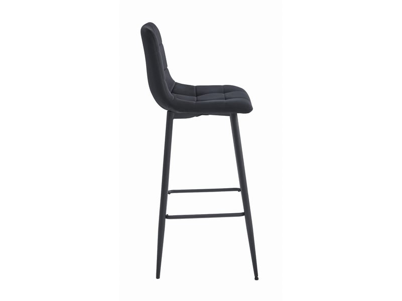 Family tabouret arceto - velours noirpieds noirs x 3  - Conforama D