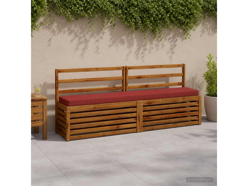 Lot de 2 coussins de banc, coussins d'assise vught 100 % polyester rouge cf58528  - Conforama B