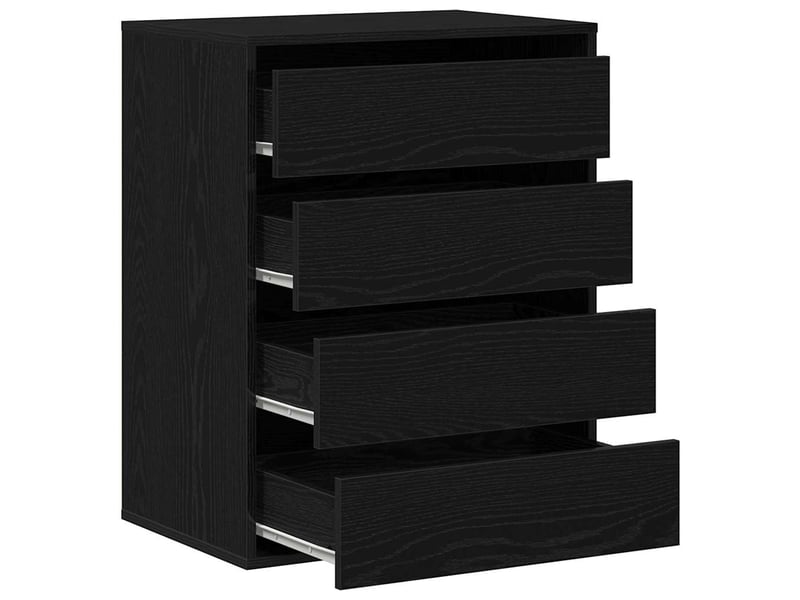 Armoire à tiroirs, commode 3-tiroir noir 60x41x76 cm - Conforama E