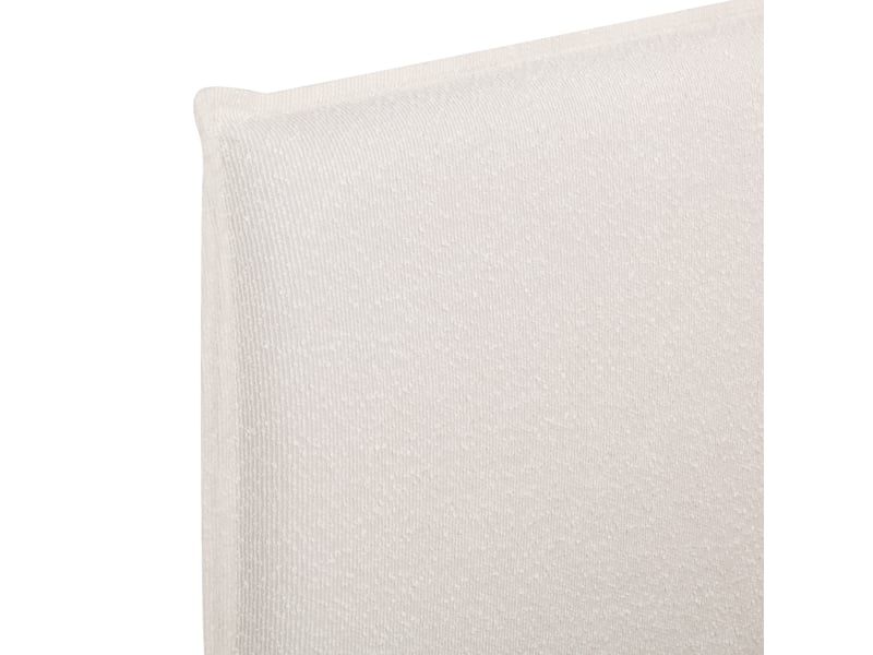  Lit 180x200 cm en bouclette avec sommier et rangement blanc chicfurn  - Conforama E
