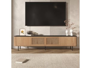 Meuble tv coloris bois clair 190 cm <strong></strong>  <strong></strong>