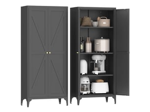 Buffet 2 porte(s)  0 tiroir(s) STILVORA  - 70 cm coloris noir 