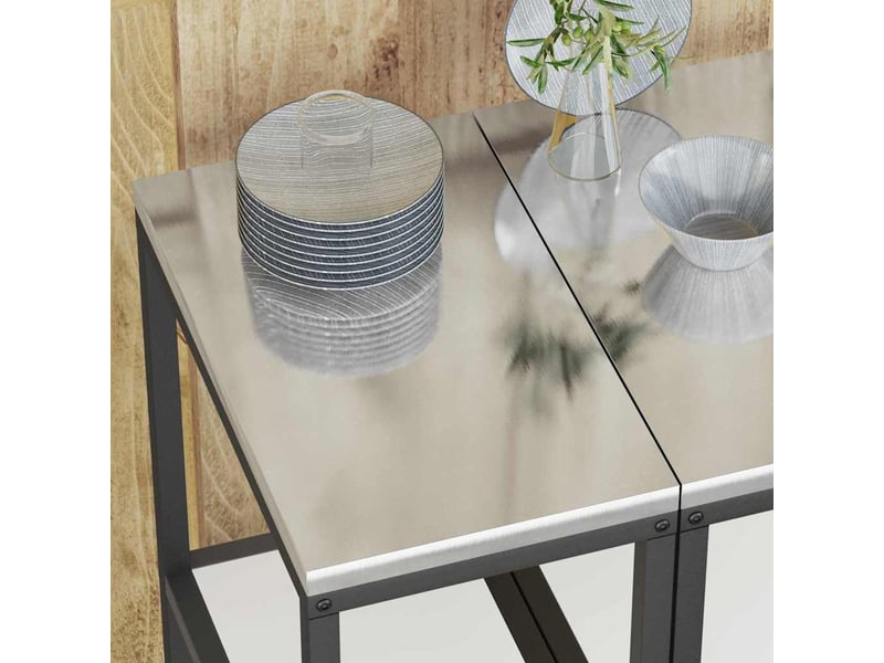  Étagère de cuisine, étagère de rangement hattem blanc 30x50x92cm acier  - Conforama E