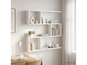 Étagère murale, étagère suspendue blanc 80 x 12 x 79,5 cm bois d'ingénierie cf42046