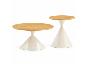 Table basse rond(e) coloris bicolore LPOSPI  - 70 cmx50 cm