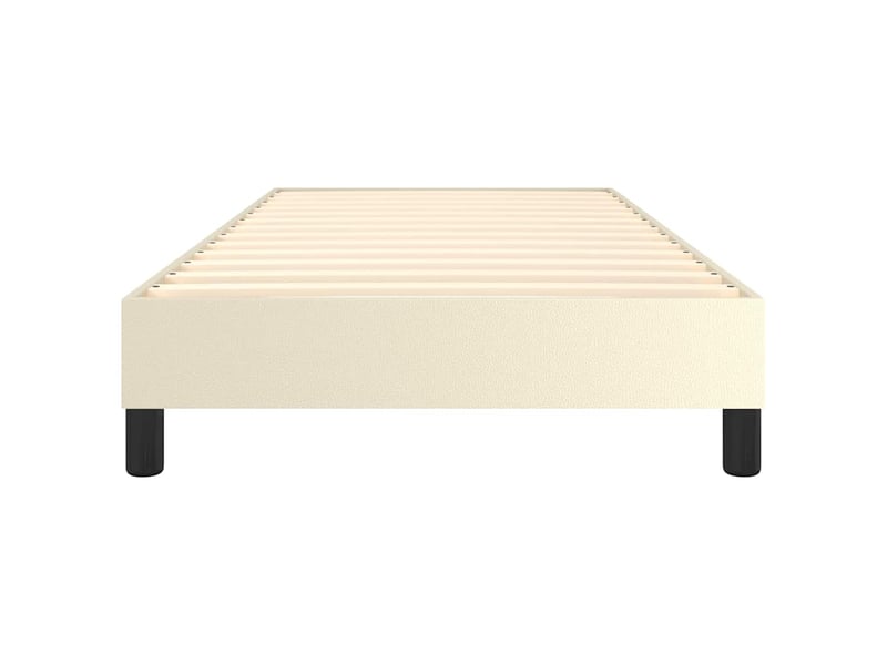  Lit simple- lit adulte -  cadre de lit à lattes crème 100x200 cm similicuir  - Conforama D