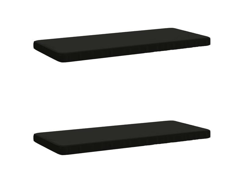 Lot de 2 coussins de banc, coussins d'assise vught 100 % polyester noir cf58036 - Conforama A