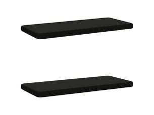 Lot de 2 coussins de banc, coussins d'assise vught 100 % polyester noir cf58036