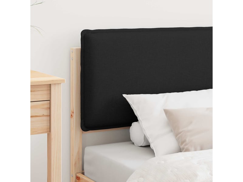  Lit simple- lit adulte -  cadre de lit avec tête de lit rembourrée noir 80 x 200 cm  - Conforama B