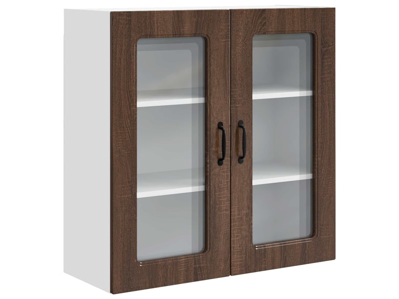  Meuble mural de cuisine | armoire de cuisine chêne brun 80x31x80cm shl8499  - Conforama A