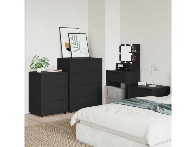  Armoires de rangement salon 80 x 48 x 105 cm bois d'ingénierie noir  - Conforama D