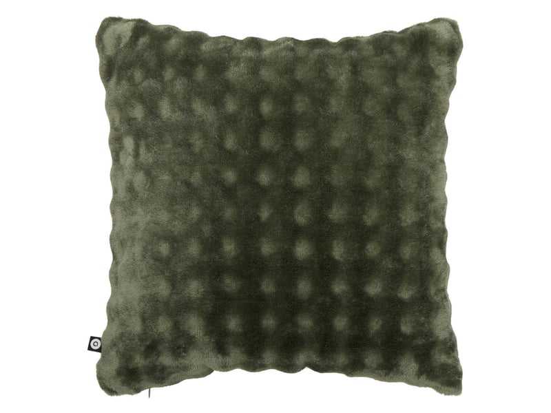  Coussin zephy carré 40x40cm effet fausse fourrure vert ZEPHY - Conforama A