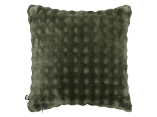 Coussin zephy carré 40x40cm effet fausse fourrure vert