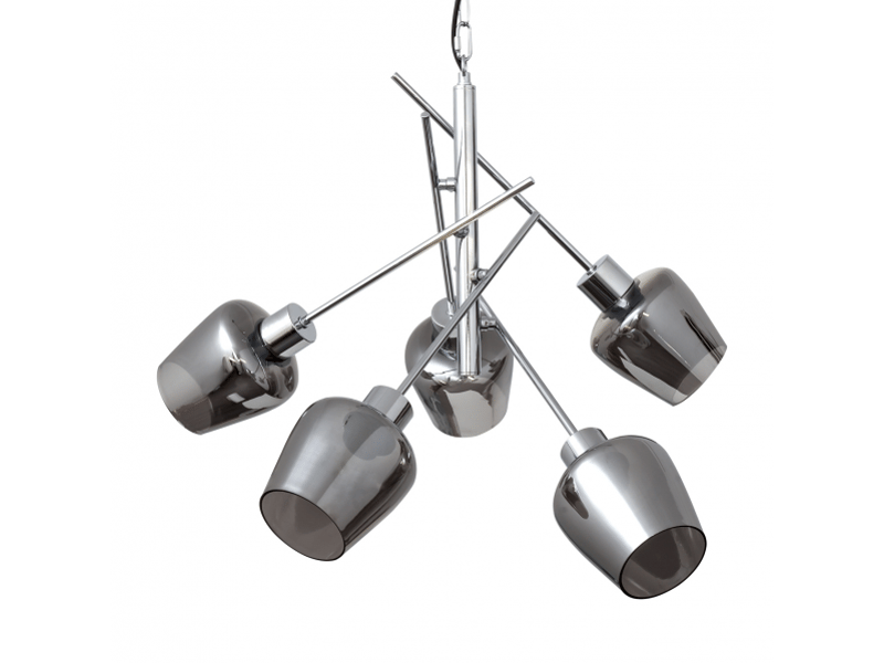  Fabrilamp soline, lampe, moderne, 5 x e27, chromé, 68-135 x 58 x 58 cm 123750520 - Conforama C